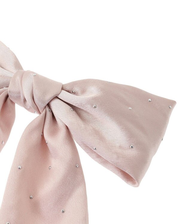 Maison de FLEUR ランダムビジューリボンバレッタ Pink