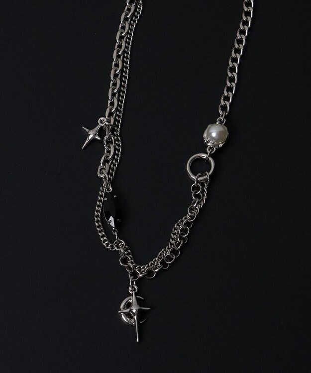 WEGO MモチーフMIXチェーンネックレス 柄1