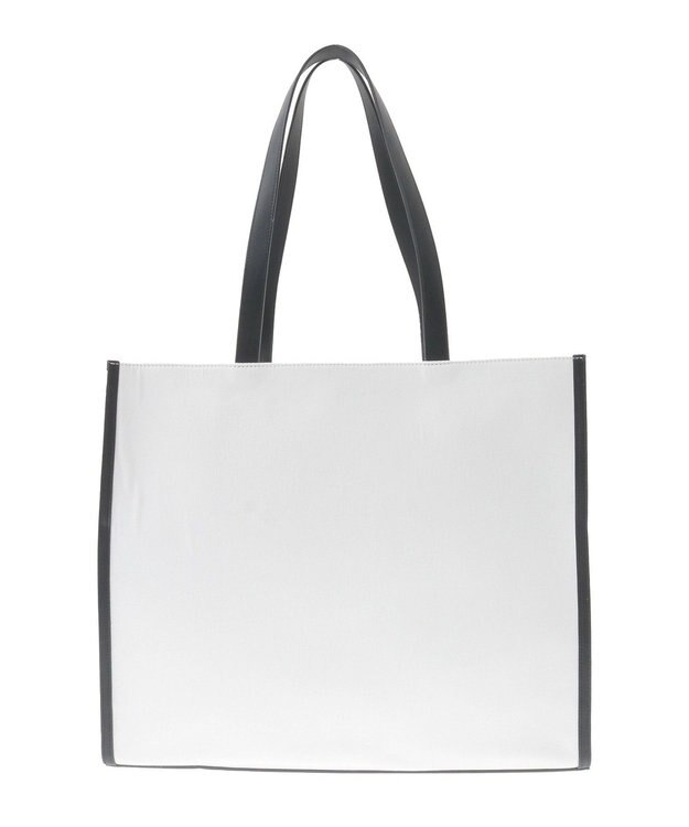 Maison de FLEUR リボンプリントスクエアトートバッグ Black