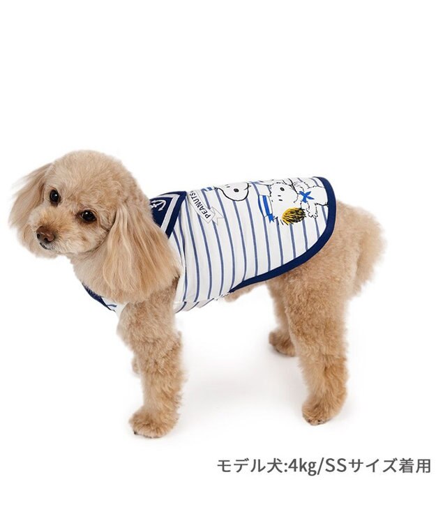 PET PARADISE スヌーピー 接触冷感 タンクトップ 《兄弟 マリン柄》 小型犬 ホワイト×ネイビー