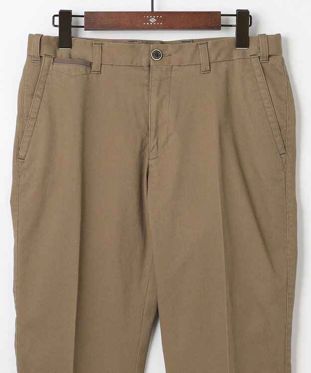 JOSEPH ABBOUD 【ウエストも伸びる】オーガニックストレッチピケ パンツ ベージュ系