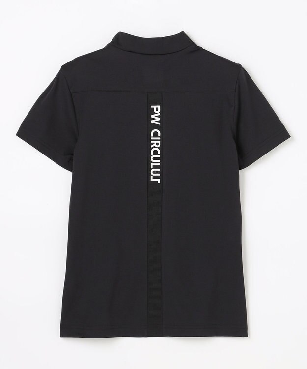PW CIRCULUS 【WOMEN】メッシュコンビ モックネック  ゴルフウェア レディース ブラック系