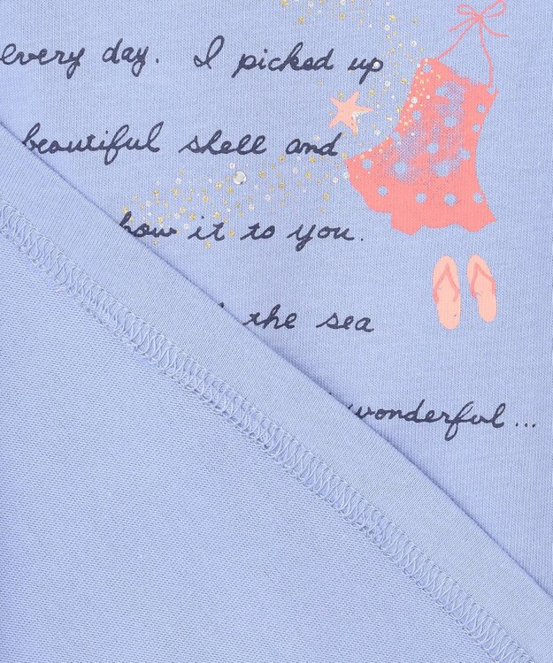 組曲 KIDS 【110-140cm】Dear Letter Tシャツ シーブルー系