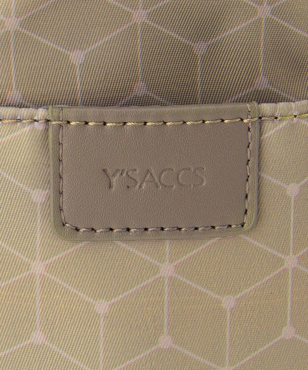 Y'SACCS キュービック×ポイントドット　2WAYトート＆ショルダー　Sサイズ グレージュ【WEB限定カラー】