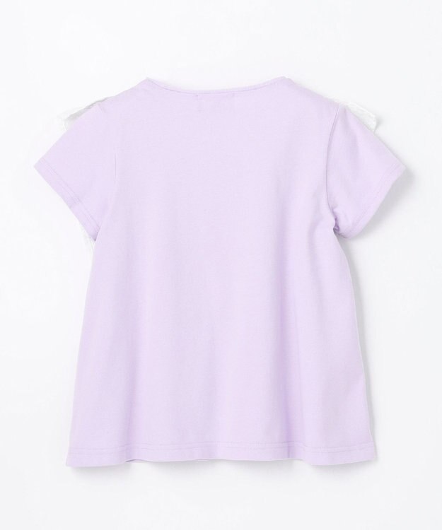 組曲 KIDS 【110-140cm】ラッフルレースフリル Tシャツ ラベンダー系