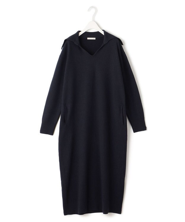 ICB ミルドウール ニットワンピース ネイビー系