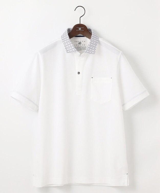 JOSEPH ABBOUD 【キングサイズ・オーガニックコットン使用】ダディ ポロシャツ ホワイト系