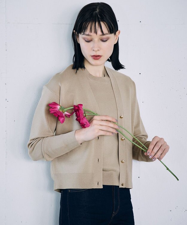 自由区 【カトリエムブーケ】Tricot universel カーディガン ベージュ