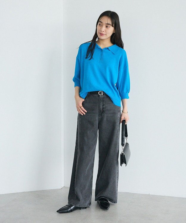 CRAFT STANDARD BOUTIQUE ポロニットプルオーバー Blue