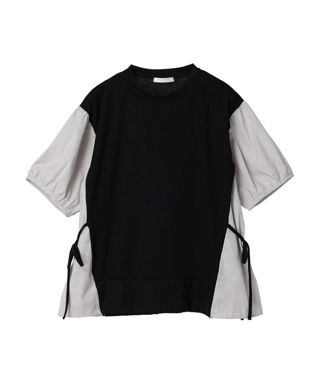 Green Parks 布帛ドッキング脇リボンプルオーバー Gray