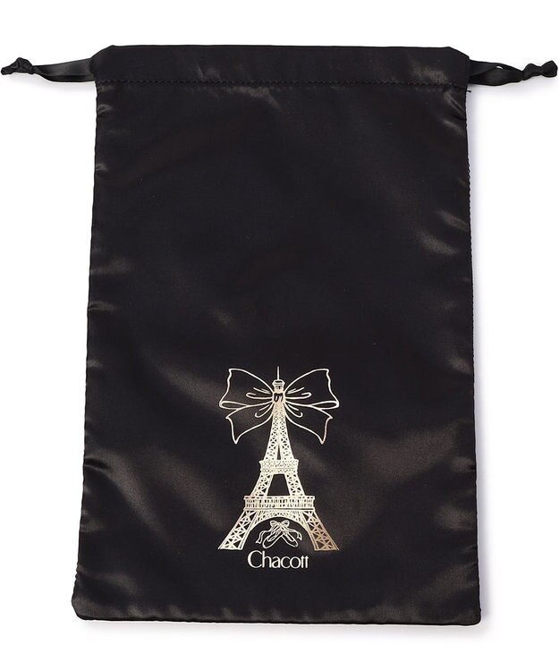Chacott エッフェル半メッシュ巾着M ブラック