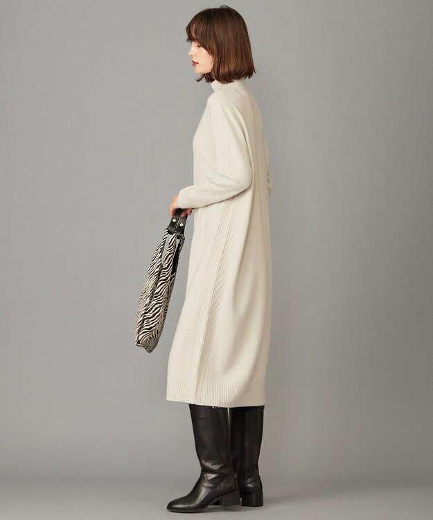 ICB 【WEB限定カラーあり・洗える】 ソフトカシミヤミックス ハイネックワンピース トープ系