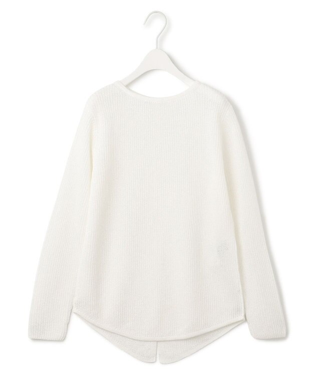 ICB 【洗える】 ペーパーブレンドシャインニット プルオーバー オフホワイト系