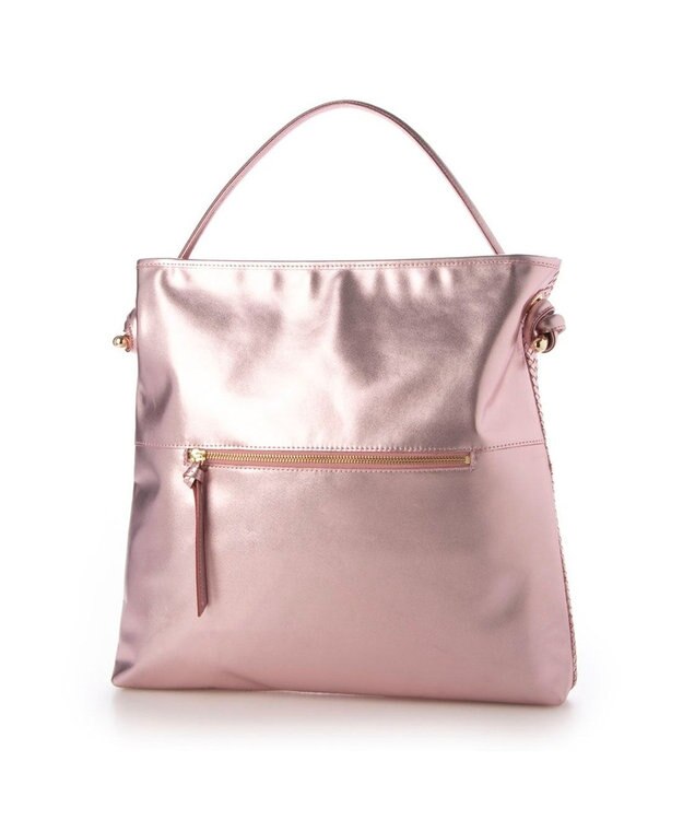 UNBILLION ペルケ perche / レザーメッシュ1本手結びトート ピンク