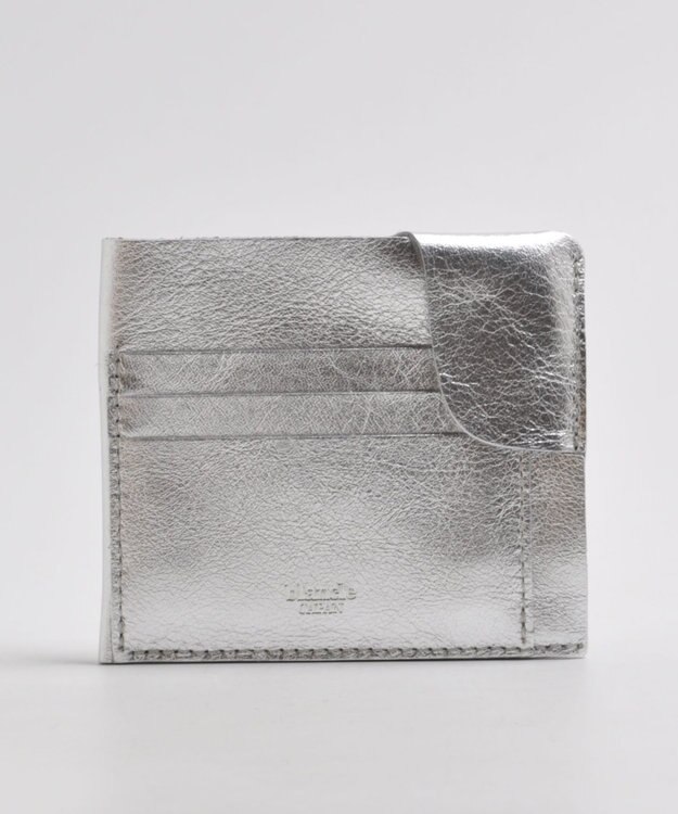 blancle メタリックレザー スマートウォレット SILVER