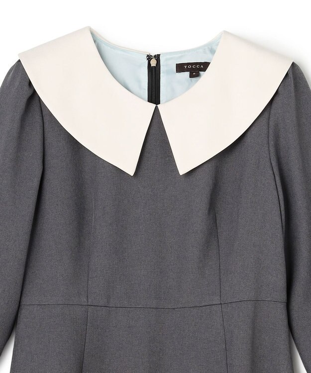 TOCCA 【八木アリサさん着用】【00サイズあり・消臭】FLYING SAUCER 七分丈ドレス グレー系