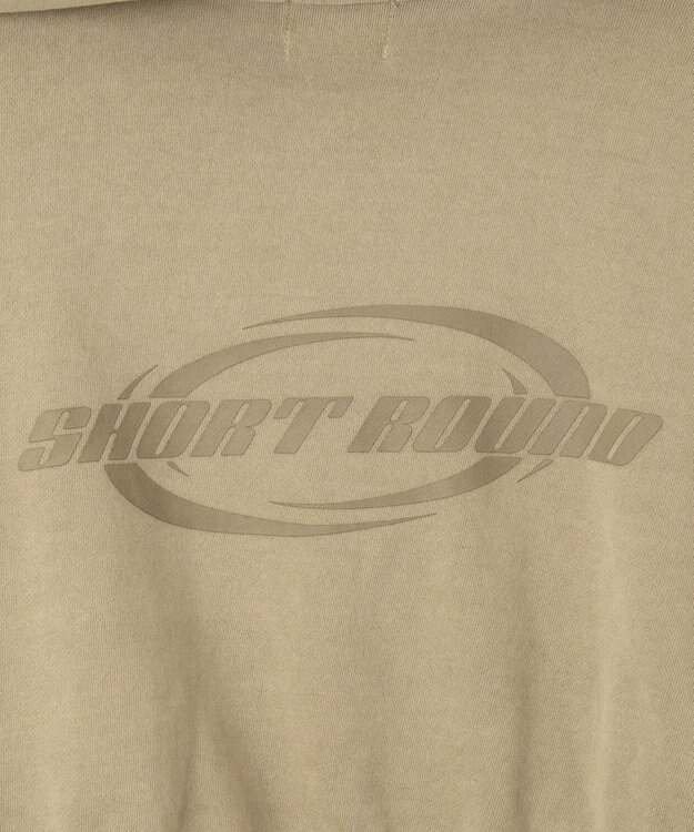 WEGO ピグメントショートグラフィックプルパーカー ベージュ