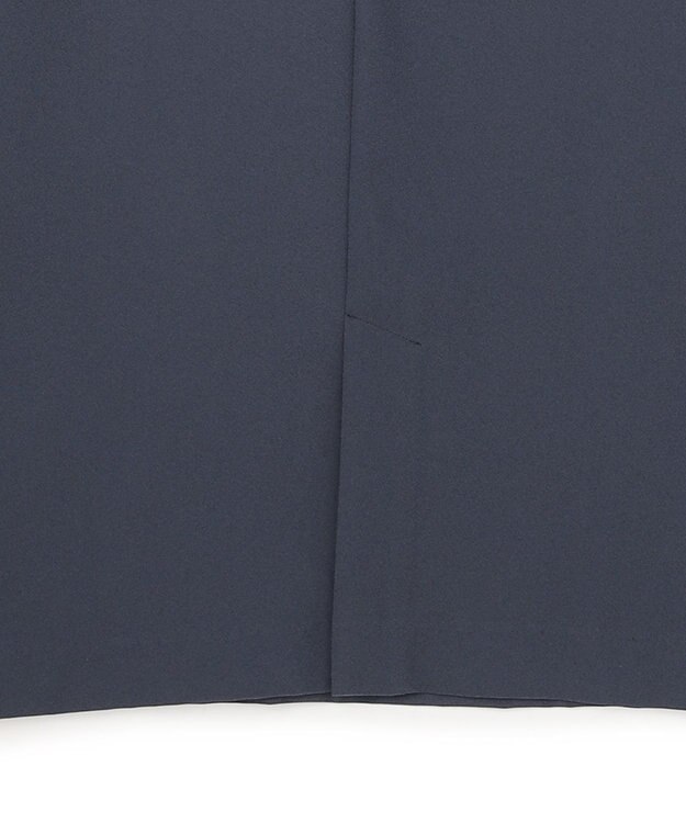 ICB 【WEB限定】FluidBackSatin ニット衿シャツワンピース ダルブルー