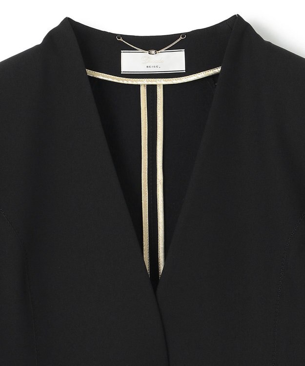 BEIGE， LUIZA / ノーカラージャケット Black