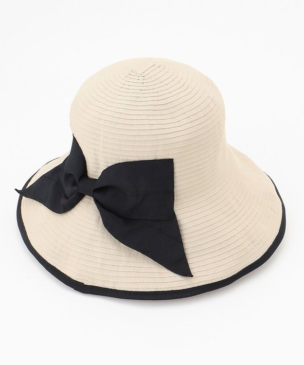 ANY SIS 【洗える】グログランリボン ハット ベージュ系