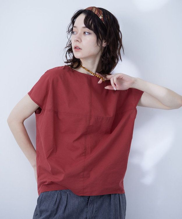 J.PRESS YORK STREET 【WOMEN】ドルマンブラウス レッド系