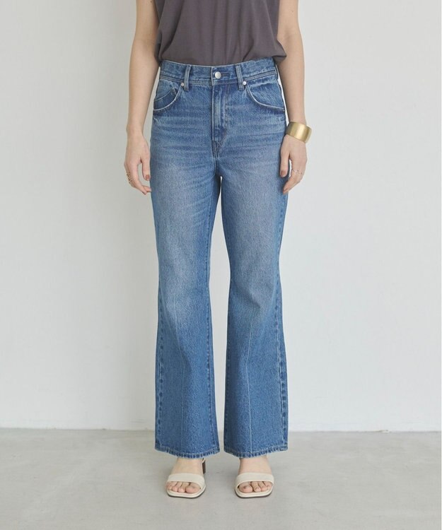 WEGO 【ANGIE VINTAGE/SMLサイズ展開】ブーツカットデニムパンツ ブルー