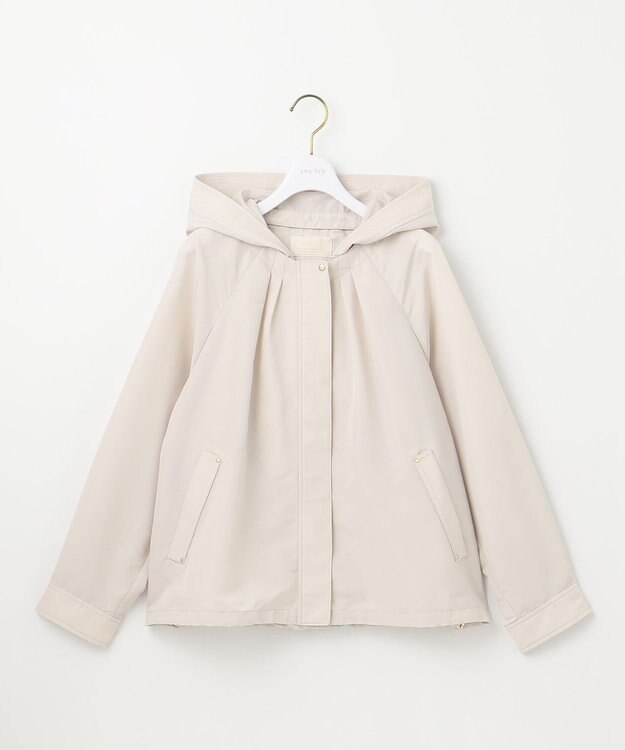 ANY SIS S 【撥水・UVカット・花粉ガード】2WAYラグランフーディ ブルゾン アイボリー