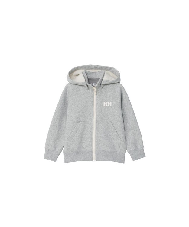 HELLY HANSEN 【キッズ】ロゴフルジップスウェットフーディー グレー