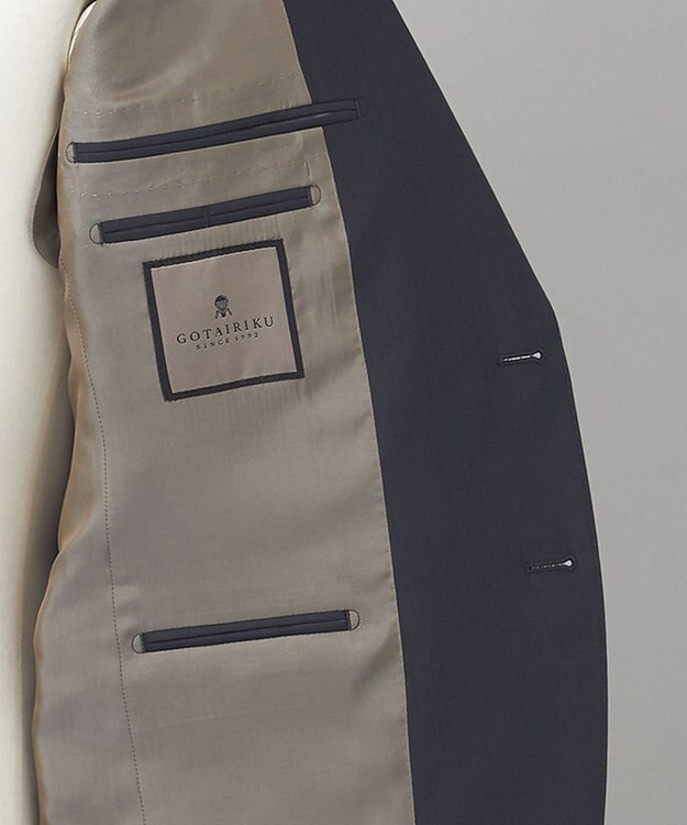 GOTAIRIKU 希少/五大陸限定【御幸毛織】コンパクトヤーン×SUPER120'sWOOL　グレー（ペーパープレス加工） グレー系1