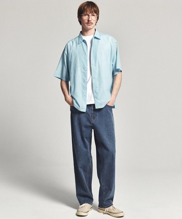 UNFILO MENS 【OCEANS YouTube 掲載】【UNFILO DENIM】 ワイドテーパード ブルー
