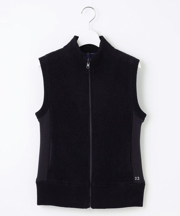 23区GOLF 【WOMEN】ストレッチモール リバーシブル ベスト 1着で2着分のお得感 温度調節に◎ ネイビー系