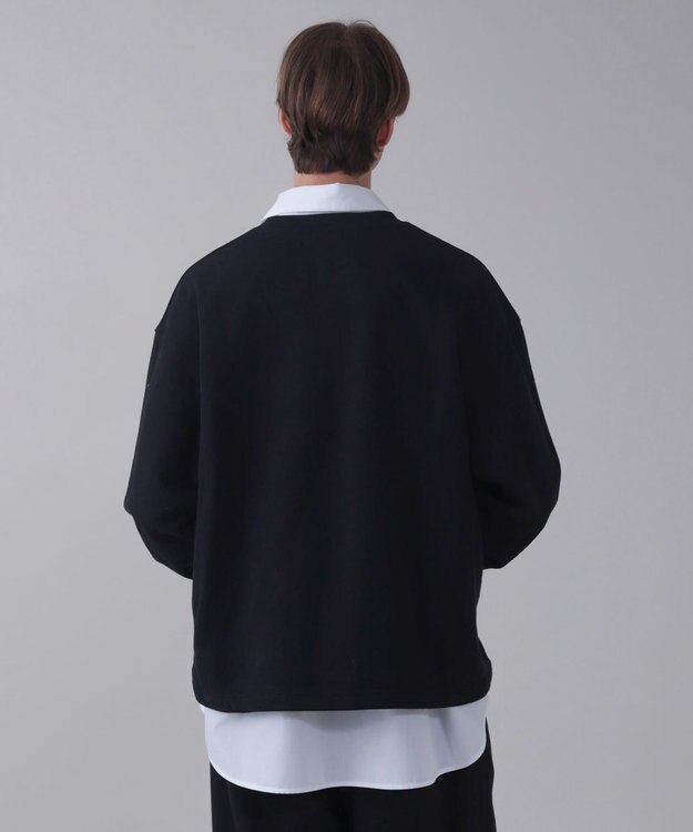 WEGO 【ユニセックス着用ITEM】ショートドロストワンポイント刺繍プルオーバー ブラック