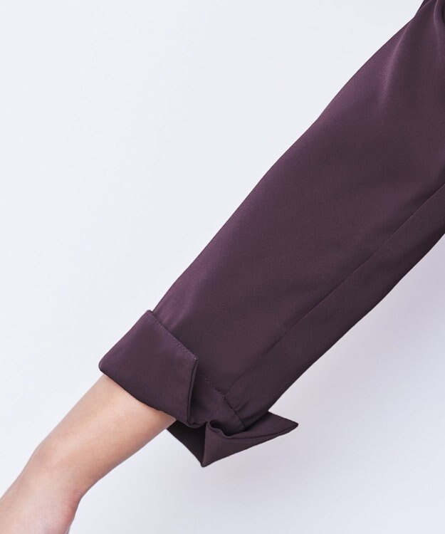 Tiaclasse 【洗える】レースコンビチュニックブラウス パープル