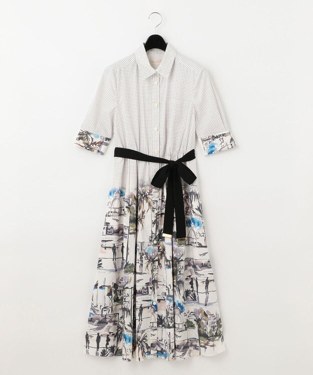 グレースコンチネンタル　ペイサージュプリントワンピース ペイサージュプリントシャツワンピース / GRACE CONTINENTAL