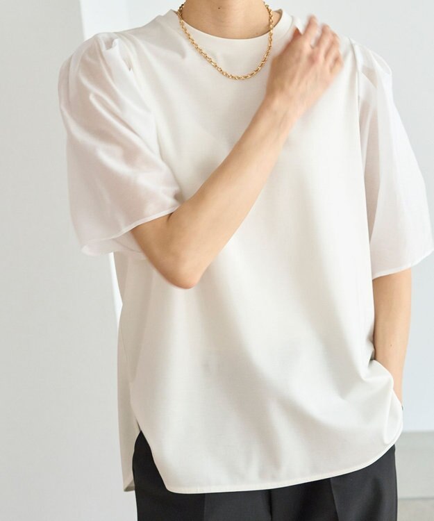 UNFILO BEAUTY FORM シアースリーブＴシャツ ホワイト