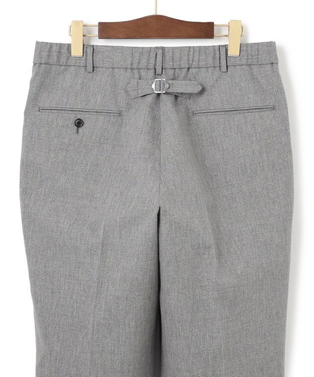 J.PRESS MEN 【J.PRESS ORIGINALS】Magic Cuba Wool Cotton Hopsack Spindle Piped stem１tuck / Made in Japan ライトグレー系