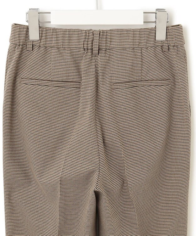 23区 S 【洗える】チェックストレッチ テーパードパンツ ブラウンチェック