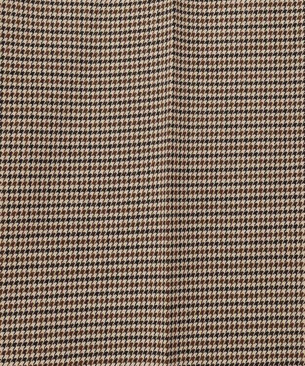 23区 S 【洗える】チェックストレッチ テーパードパンツ ブラウンチェック