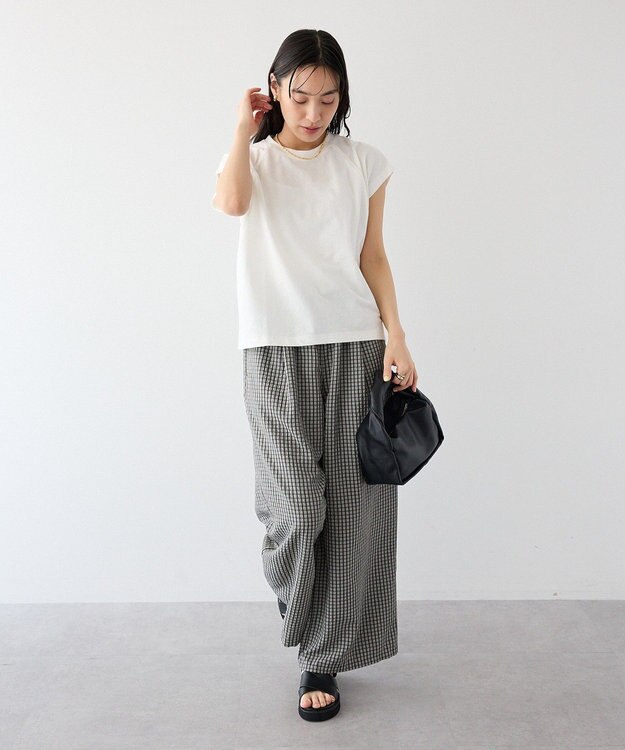 CRAFT STANDARD BOUTIQUE サッカーチェックイージーパンツ Gray