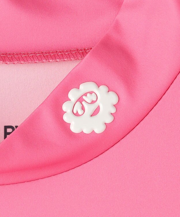 PW CIRCULUS 【WOMEN】SEA TURTLE メッシュコンビモックネックT ゴルフウェア レディース ピンク系