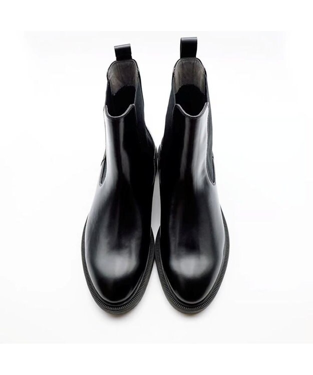 APOM 本革ウォータープルーフチェルシーブーツ30 ブラックG