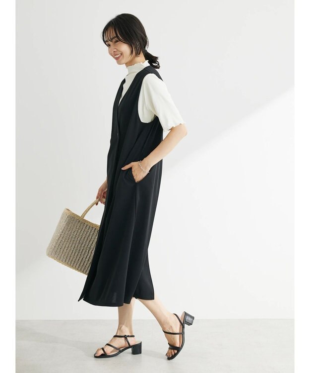 Green Parks ジレにもなる２ｗａｙジャンスカ Black