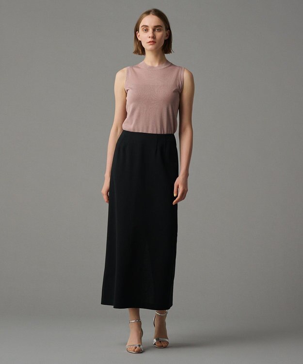 uncrave 【接触冷感・UVカット】ダブルフェイスジャージー スカート（uncrave STANDARD） ブラック