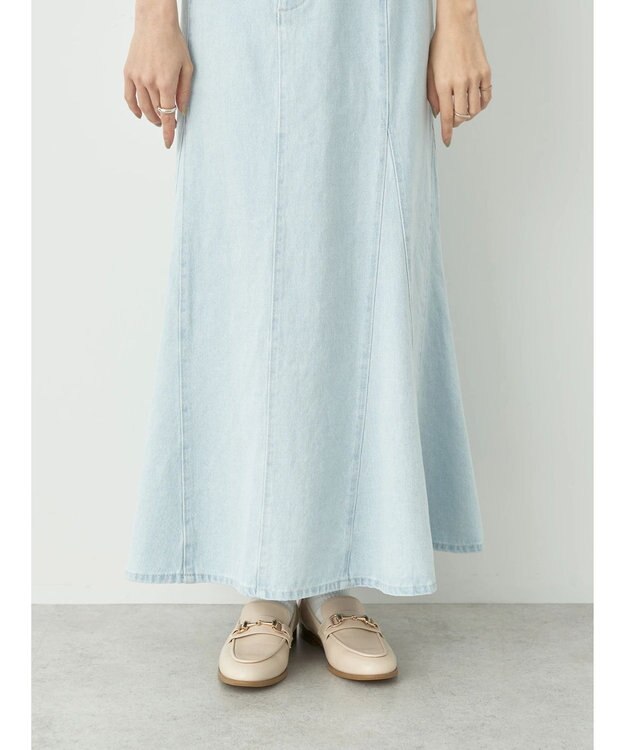 earth music&ecology デニムマーメイドスカート Sax