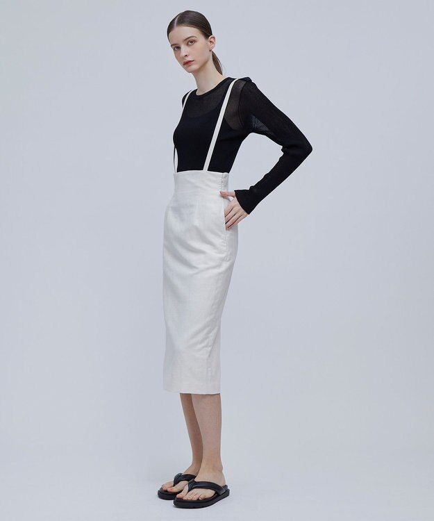 BEIGE， LIANE / リブニットトップス Black