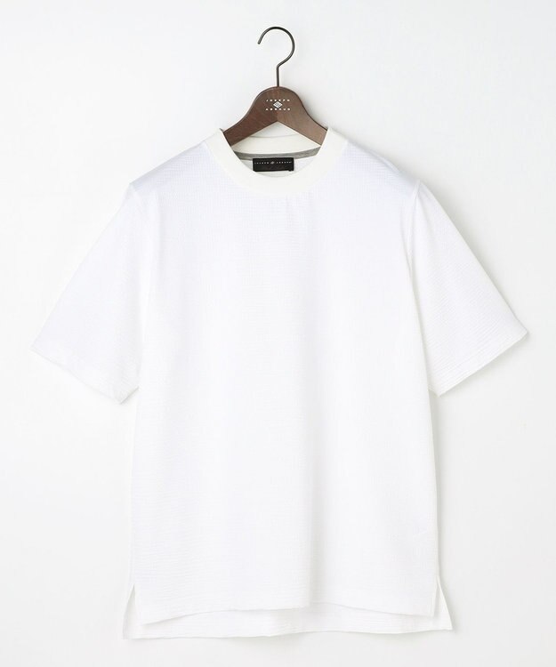 JOSEPH ABBOUD 【【イタリア素材/清涼】】ジャージーサッカー Tシャツ ホワイト系