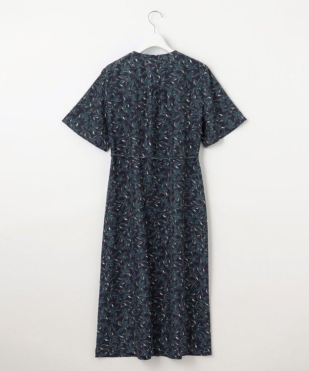 J.PRESS LADIES 【洗える】ボタニカルプリント ワンピース ネイビー系5