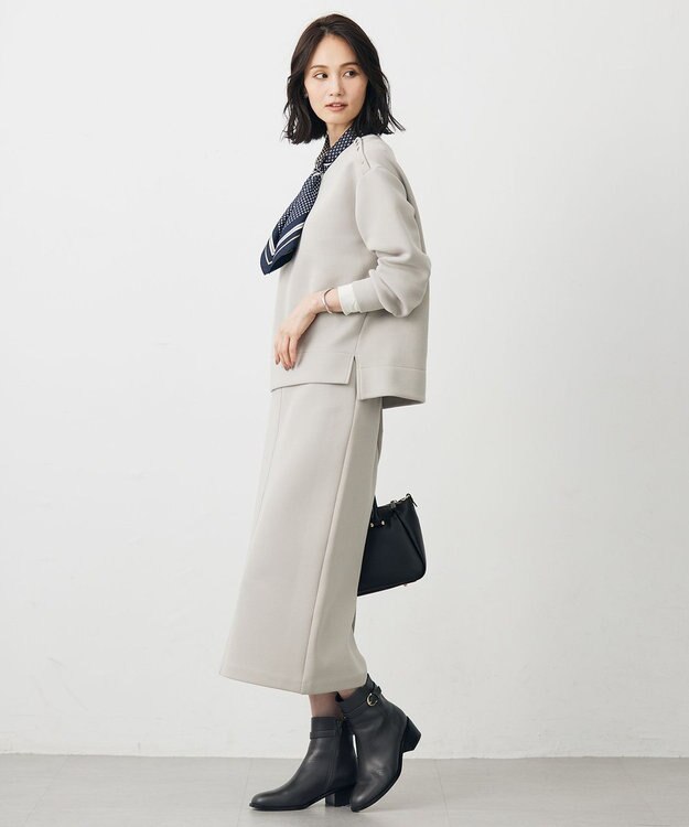 J.PRESS LADIES ダンボールジャージー プルオーバー グレージュ系