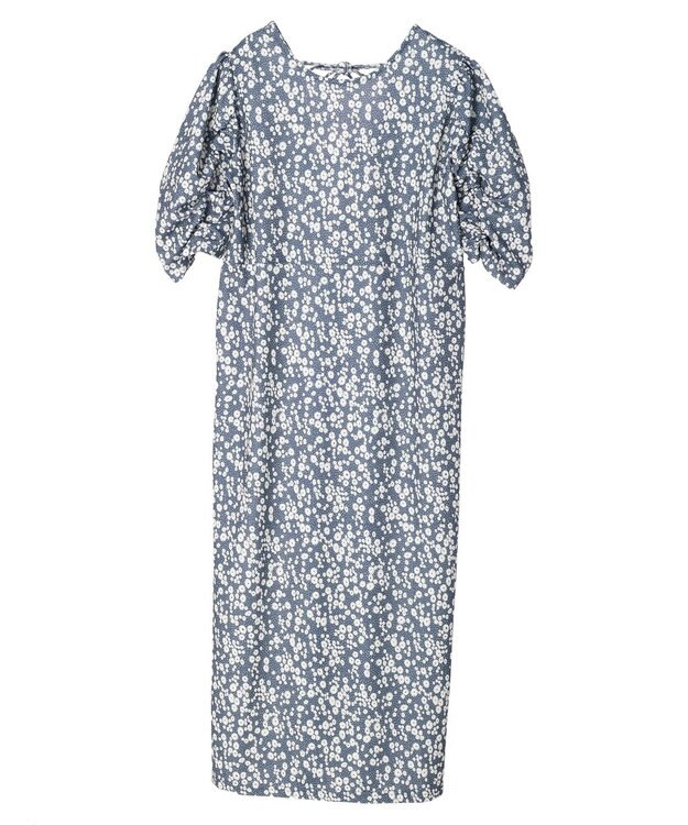 Green Parks ・ＲＡＹ　ＣＡＳＳＩＮ　フラワーｐｔナローワンピース Blue