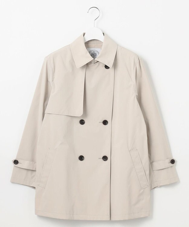J.PRESS LADIES 【洗える・撥水】Reポリアーティローザ ダブル トレンチコート ライトグレー系